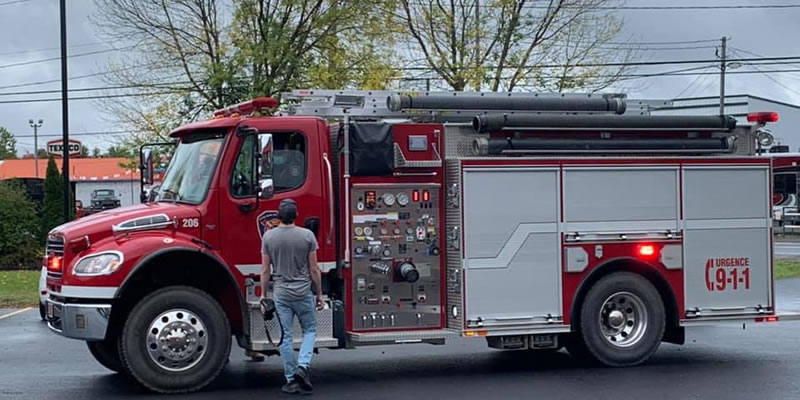 Nouvelle caserne incendie située au coin des routes 122 et 259