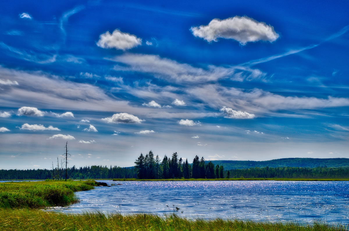 Vue d’un lac sur le territoire de Sainte-Rita